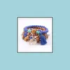 Ювелирные ювелирные изделия Mtilayer Charm Color Wood Beads Bracelet Bracelet Pendant Tassel Эластичные браслеты Bangles for Women Мужчины ювелирные украшения доставка 2021 N N