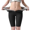ボディシェープスウェットサウナパンツ減量スリミングパンツ女性ウエストトレーナーおなかコントロールパンツフィットネストレーニング汗レギンス210708