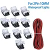 10mm 4Pin RGB LED Strip Light Connector Kits with T/L-Shaped Strip Jumpers Clips Wire Connection Terminal Splice LED