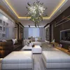 Modern decorative lamps crystal chandeliers beautiful murano glass chandelier led lights creative home family living room 80*100cm pendant light