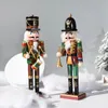 크리스마스 장식 호두 까기 인형 군인 장식품 30cm 12in 레트로 가정 공예품 아이들을위한 선물