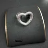 925 Sterling Silver Grudzień Miłość Serca W Kształcie Diament Ring Kobiet Kobiety Delikatne Trendy Klasyczna Lekka Luksusowa Biżuteria