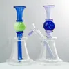 Rechte Perc N Gaten 6.8 Inch Hoofddichte Waterpijpen Balvorm Waterleidingen 14mm Vrouwelijke Gezamens uitlopende Mondstuk Olie DAB Rigs Glass Bong