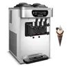 Commercial Desktop Soft Ice Cream Maker Machine 3 Flavors Stainless Steel Vending