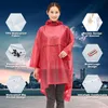 Qian Impermeable Women's Raincoat Eco-vänliga cykel Regnrock Vattentät TPU-jacka för kvinnor/män som vandrar Rain Gear Men's Coat 201015