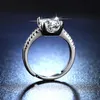 Wedding Rings Four-Claw Princess Square Ring Simulation Moissanite Simple Rhinestone Women Engagement For Wynn22