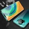 Huawei Mate 30 Pro Cases Tempered Glass Screen Protector Lens Protection for Huawei Mate 30 Full Cover with Magnetic Metal Edges