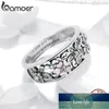BAMOER 925 Ayar Gümüş Papatya Çiçek Infinity Aşk Açacağı Parmak Yüzük Kadınlar Için Düğün Nişan Takı SCR390 Fabrika Fiyat Uzman Tasarım Kalitesi Son