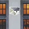 街路灯1/2/4 PCS屋外100 LED太陽光発電壁ライトPIRモーションセンサー防水ホワイトランプのための庭の装飾