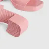 2021 고무 슬라이드 샌들 하이힐 샌들 Slatform 슬리퍼 워터 프론트 더블 편지 Womens 신발 36-41 화이트 박스 및 먼지 가방 # GRS-01-65