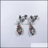 Dangle & Chandelier Earrings Jewelry Woman Earring 5Mm Stone Cup Water Droplets Inlay Stud Drop Delivery 2021 609Iu