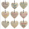 31 Styles Xmas Wooden LOVE Christmas Chip Hanging Gift Plaque Pendant Heart Shape Letter Friendship Wine Bottle Decor Pendant Tags