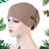 Beanie/crânio Caps Mulheres algodão respirar hijabs femininos Turbano elástico Cabeça Capace Ladies Acessórios de cabelo Muslim Sconhas Scot2