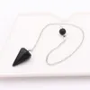 Небольшие размеры Чакра Рейки Целетные маятники Натуральные камни Подвеска Амулет Кристалл медитации Гексагональный маятник для мужчин