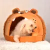 Lion Forme Chat Lit Pet House Doux Long Tapis En Peluche Chien pour Petits Chiens Nid D'hiver Chaud Dormir Chiot Y200330