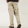 Spodnie Cargo Męskie Nowy Multiple Pocket Elastyczność Wojskowy Wojskowy Urban Commuter Commuter Tacitcal Spodnie Mężczyźni Slim Grube Spodnie dresowe 6XL Streetwear Y0811