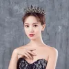 바로크 블랙 크리스탈 여성 헤어 쥬얼리 라인 석 빈티지 Tiaras 및 크라운 수제 여왕 공주 신부 결혼식 장식품 210203