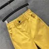 Arrivée Summer Femmes Harem Pantalon tout assorti Casual Coton Denim Taille élastique Plus Taille Jaune Blanc Jeans D321 210629