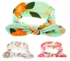 Bebekler Florals Kafa Kız Bebek Bunny Kulakları Düğüm Türban Büküm Headwrap Bükülmüş Saç Bandı Çocuklar Bantlar Bandanalar Çocuk Saç Aksesuarı