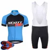 2021 Scott Team Cycling Maniche corte in jersey Shorts Set Uomo 100% poliestere Bike a secco rapido Sportswear roupa ciclismo U20042016