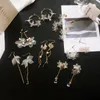 Blume handgemachte Böhmen Boho Ohrringe Frauen Mode lange hängende Ohrring Kristall weibliche Hochzeit Ohrringe Party Schmuck