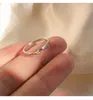 925 Sterling Zilver Verpakt Wijsvinger Ring Licht Luxe Niche Vrouwen Prachtige Mode Opening Persoonlijkheid Eenvoudige Koude Wind