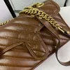 Flip Designer Torby mody torebki torebki klasyczne podwójne litera klamra cowhide Marmont klasyczne torby na ramię