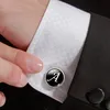 Erkek Moda AZ Tek Alfabe Kufflinks Erkek Beyefendi Gömlek için Gümüş Renkli Mektup Kelepçe Düğmesi Düğün Keleşim Bağlantıları Hediyeler3168712