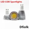 전구 10pcs 슈퍼 밝은 GU10 전구 Dimmable 110V 220V 따뜻한/순수/차가운 흰색 85-265V 6W 9W 12W COB 램프 LED 스포트 라이트