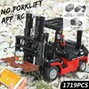 Formy King Moc High-Tech Pojazdy inżynierskie RC Wózek widłowy MK II Building Blocks Cegły Dzieci DIY Zabawki Urodzinowe Prezenty X0902