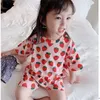 Lawadka Summer Girls Kids Pajamas Set Short Sleeves Sleepwear For Toddler Boys Cotton Children Pyjamas Clothes 2-10Years 210915