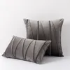 Мягкие бархатные полосатые подушки чехлы Nordic бросают подушки для подушек крышки декоративные наволочки для домашнего дивана кресло 210317