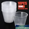 10pcs/lot 30ml Disposable Plastic Clear Measuring Cups Liquid Container Medicine Cups Home Kitchen Gadget Tool Measuring Cups Factory price expert design