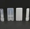 Portable DIY 15ml Transparent Blanc En Plastique Vide Ovale Baume À Lèvres Tubes Déodorant Conteneurs Gratuit