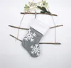 DHL50pcs Christmas Decorations Stocking Non woven fabric Embroidered stockings for elk