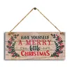 Christmas New Year Door Hanging Sign Wooden Xmas Tree Ornament Home Pendant Decorations Party Supplies BT6702