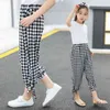 Girls' pants summer thin children's wide-leg trousers bloomers anti-mosquito P4107 210622