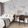 カスタム写真壁画壁紙3Dジャズホワイトマーブルウォールリビングルームテレビソファーベッドルームテーマホテルモダンな防水