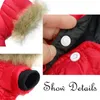 Pies ciepła warstwowa pachna w dół bawełniany odzież cienki płaszcz snowsUt wiattproof faux fur puppy płaszcz regulacyjny pies zimowa kurtka z 308e