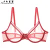 European and American transparent lace sexy ultra-thin underwear ladies see-through bra 210623