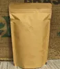 25 шт. (100 г-1 кг) Стенд UP Kraft Paper клапан ziplock сумка кофе в зернах хранения сумка односторонний клапан фольга внутри кофе упаковки сумки h1231