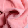 Baby Schattig Little Bear Ears Plus Fluwelen Kleding Meisje Kleding Kinderen Roze Bodysuit Bodysuits 210701