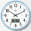 Zegary ścienne LED Zegar Duża Sypialnia Blue Salon Office Watch Mechanizm Silent Kalendarz Łazienka Montre Murale Decor SC404