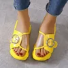 Pantofole 34-41 Scarpe di grandi dimensioni per donna Zeppa Moda Donna Piattaforma piatta Fondo spesso Infradito estivo