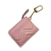 Porte-cartes de créateur zig zag cartes féminines porteurs de haute qualité en cuir PU mini portefeuille monnaie à bandoulière de la mode de la chaîne de clés