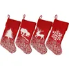 Christmas Stockings Knitted Reindeer Snowflakes Xmas Tree Holiday Decorations Family Party Hanging Ornament PHJK2110