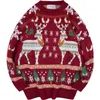 Projektant Męskie Dziania Boże Narodzenie Bochenek Swetry Odzież Renifer Christmass Knit Sweter Mężczyźni Kobiety Drukowane Xmas Bluza Półwyshir Holiday Party Pullover