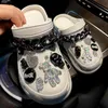 Crocses Charms Designer DIY Magic Color Bear Horror Skeleton Skull Shoes Decaration for Croc JIBZ Clogs Boys Women Girls Gifts304o