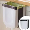 9L Folding Waste Bins Kitchen Garbage Bin Foldable Car Trash Can Wall Mounted Trashcan for Bathroom Toilet Storage Bucket 210728