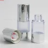 300ピースXトラベルボトル漏れ防止TSA承認された化粧品容器エアレスポンプボトル容器簡単な塗りつぶし15/30 / 50ml